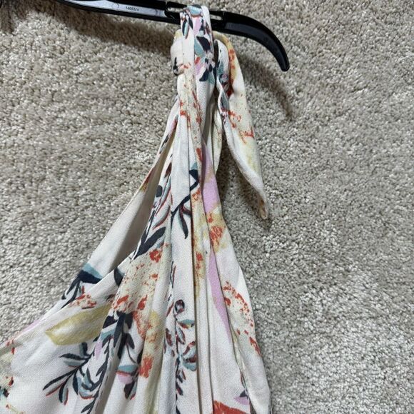 Free People Jumpsuit Island Time Floral Womens Small Cream One Shoulder Wide Leg - Picture 12 of 15